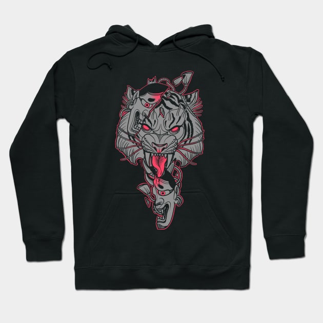 Tiger hannya Hoodie by Jocoric